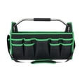 thumbnail image 3 of Bolsa organizadora de herramientas plegable portátil Shamjiam de 40 cm de tela Oxford con asa de transporte de metal Verde, 3 of 8