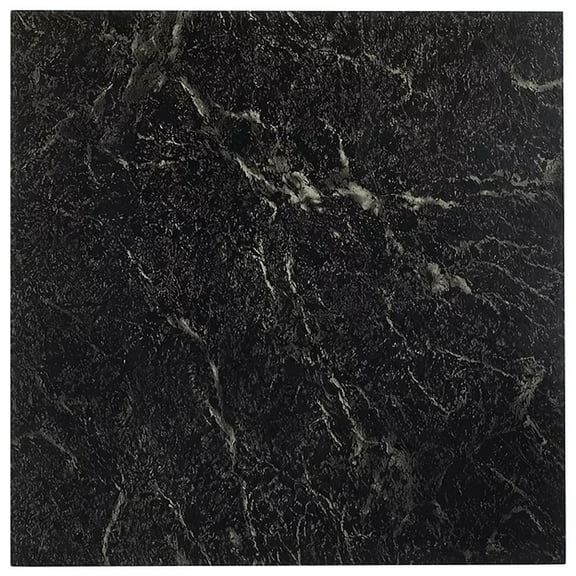 Achim Home Furnishings Nexus Vinyl Floor Tile, Black Marble, 40 Pack