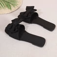 thumbnail image 5 of Agkizg Womens Indoor Outdoor Slides, Beach Walking Sandals, Squares Toe Flat Slide Sandals Bow Decorative Casual Indoor Outdoor Summer Daily Slippers, 5 of 7