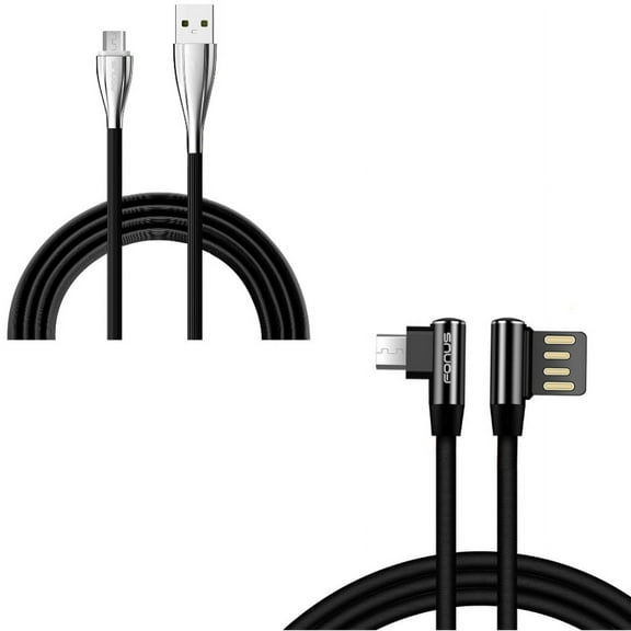 Angle USB Cable 6ft w 10ft USB Cable Charger Cord Power Wire V4A for Barnes & Noble NOOK Color - BLU S1, Vivo XL4 XI, Studio X8 HD, Pure View, Life One X3, Tank Extreme Pro (T0010UU) - CAT S41