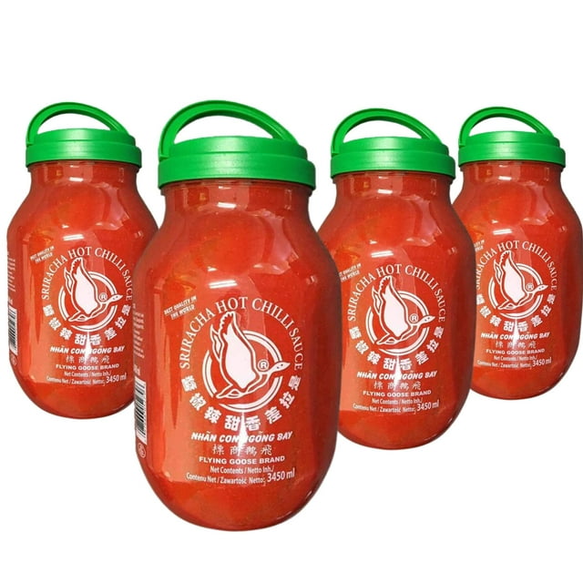 Flying Goose Sauce Piquante Sriracha au Piment Fort, Condiment Thaï Épicé Authentique, Pichet Professionnelle en Vrac pour Services Alimentaires, 3,45 L (7,6 Lb)