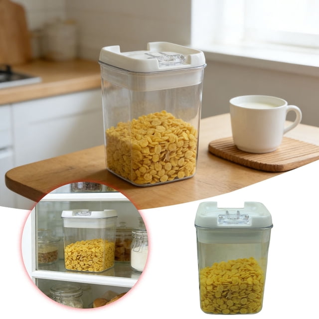 Klonfd 1 Pce Contenant de Rangement avec Conception à Loquet à Pression pour et Contenant de Cuisine Étanche Capacité 6 (Non Inclus)