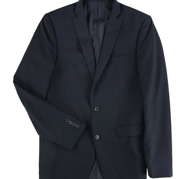 bar III Mens Professional Two Button Blazer Jacket, Blue, 40 Long