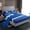 White Blue, variant on Manfei Baseball Bed Sheets Set Twin Size,Sports Theme Bedding Sets Twin Size,Blue White Bed Sheets Twin For Boys,Ultra Soft Room Decorative,3-Piece