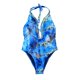 thumbnail image 3 of Gibobby Traje de Baño Sexy Bikini Traje de baño push up para mujer Traje de baño sexy con cuello en V y espalda abierta sin espalda(Azul,XL), 3 of 4