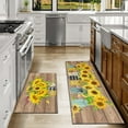 thumbnail image 3 of Sunflower Kitchen Rugs Set of 2,Farmhouse Style Kitchen Decor Sunflower Kitchen Mat Non-Slip Washable, Sunflower Kitchen Decor Anti Fatigue Floor Mat for Kitchen Sink Laundry Room, 17x30+17x47 Inch, 3 of 6