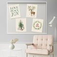thumbnail image 4 of PixonSign Frameless Wall Art Christmas Tree Wreath, Deer, Snowman Illustrations, Set of 4 Celebrations & Holidays Seasonal Wall Decor, Adhesive Canvas Poster, Modern Home Artwork - 11"x14", 4 of 5