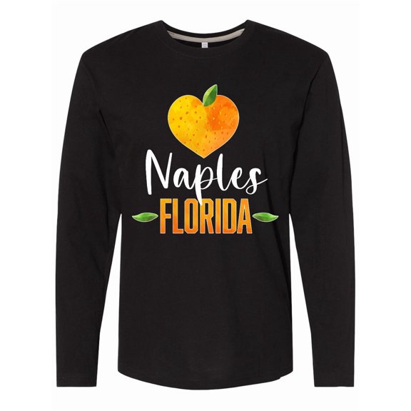 Inktastic Naples Florida Orange in Heart Long Sleeve T-Shirt