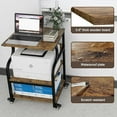 thumbnail image 4 of Natwind Large 3 Tier Printer Stand with Adjustable Storage Shelf for Home Office Organization(Retro), 4 of 8