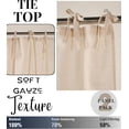 thumbnail image 4 of EcoNesxp 84" 2 Panel Living Room Curtains x Tie Top Door Window Treatments Wide Light Filtering Inch Linen, 4 of 5