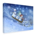 thumbnail image 2 of Ruth Sanderson 'Sledding Snowmen' Canvas Art, 2 of 3