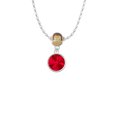 thumbnail image 2 of Delight Jewelry 12mm Crystal Rivoli - Red Mia Monkey Charm Necklace, 2 of 4