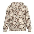 thumbnail image 5 of Renewold Otter Seashell Flower Beige Women's Oversized Hoodie Jackets Full Zip Up Pullover Sweatshirt Long Sleeve Y2K Hoodies Tops Fleece Sweatshirts Trendy Jackets Winter Fall Fashion Outfits, XS, 5 of 7