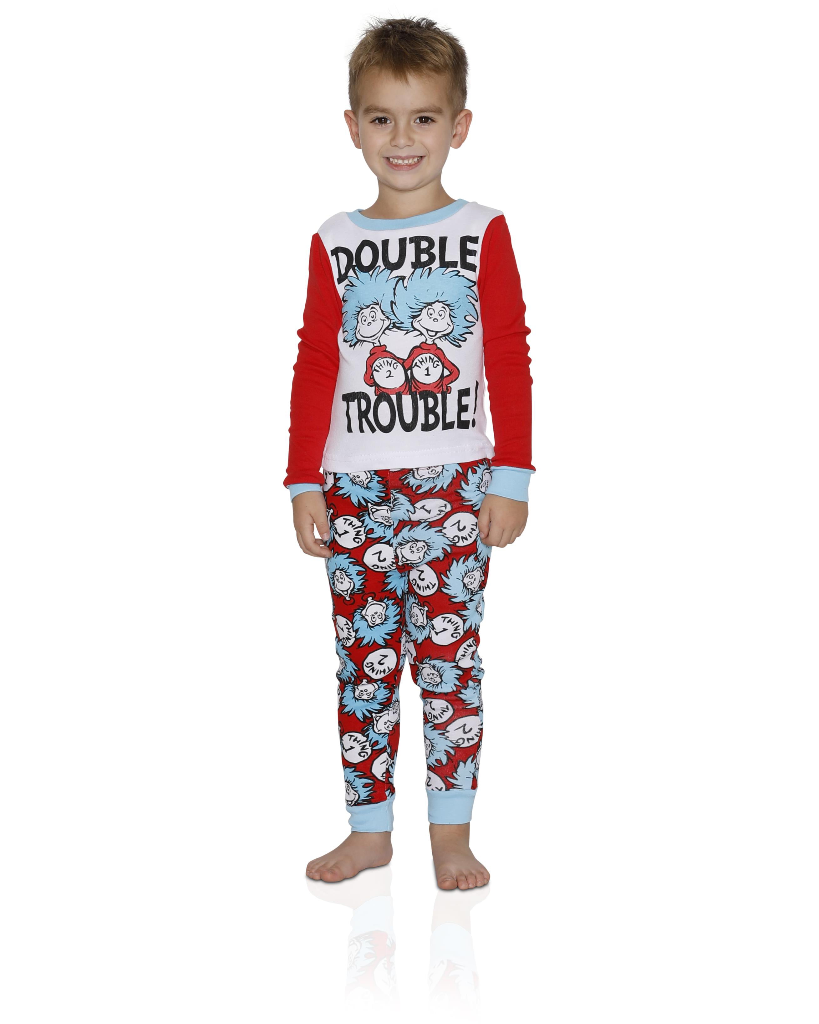 BOOPH Boys Girls 2 Piece Pajamas Set Kids Toddler Long Sleeves Cotton Sleepwear
