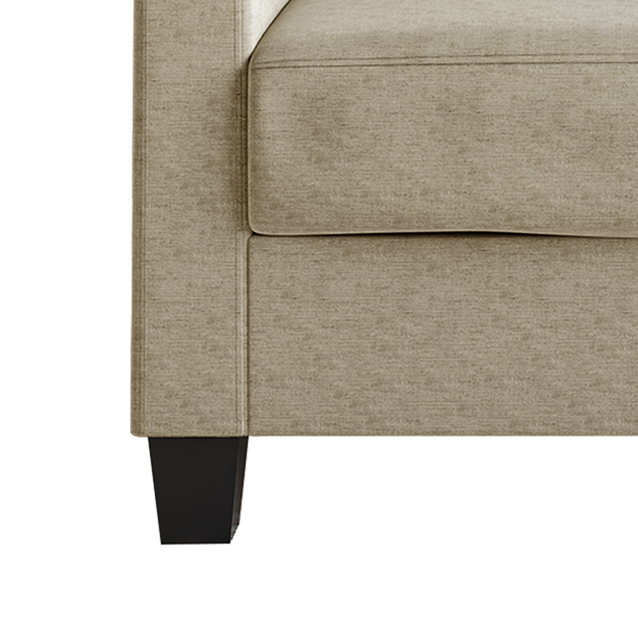 Castle Place Contemporary Linen Upholstered Sofa, Dark Beige