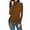 Brown, variant on DuoJiaJ Women Long Sleeve Turtleneck Tops Slim Fit Stretchy Layer Tee Shirts Brown L