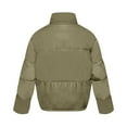 thumbnail image 4 of Wutalume Women's Short Loose High Collar Cotton Warm Jacket, Cozy and Comfortable, Ideal for Cool Weather, Casual Style with Soft Fabric for Everyday Use,Green XL, 4 of 4