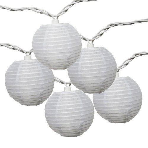 Mainstays 10-Count White Fabric Lantern String Lights - Walmart.com
