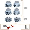 thumbnail image 3 of TORQUE Chrome Front & Rear Axle Complete Wheel Cover Set 33mm Cylinder Screw-on Lug Nut Covers for Semi Trucks (Installation Tool Included) Standart Hub Caps Kit (2 Front & 4 Rear) (TR615), 3 of 8
