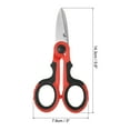 thumbnail image 2 of Uxcell Fishing Scissors Non-Slip Braided Serrated Edge Scissor with Plastic Shell Sheath, Red, Black, 2 of 6