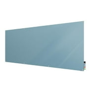 Ghent HMYRN410DM Harmony Glass Whiteboard with Radius Corners, 4 x 10 ft. - Denim