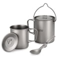 thumbnail image 3 of Lightweight Titanium Cookware Set for Camping Pot, Cup, Folding Spork, 3 of 7