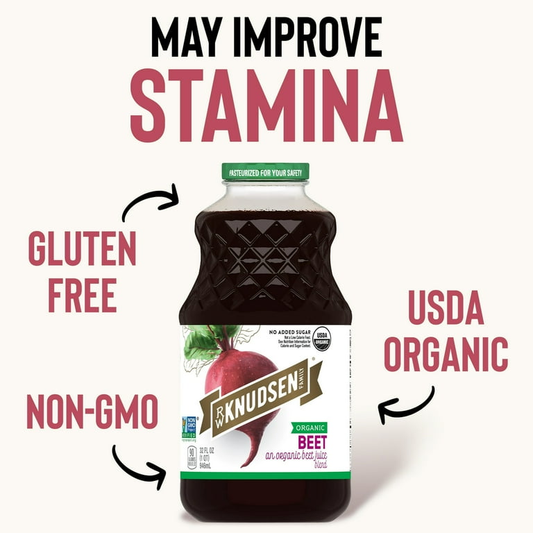 R.W. Knudsen Organic Beet Juice, Pack of 6, Size 32 FZ, Gluten