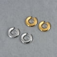 thumbnail image 5 of MISS RIGHT Hoop Earrings 14K Gold Plated Hoop Earrings for Womens Earrings, Unique & Safe Small Hoop Earrings, Thick Chunky Gold Hoop Earrings, Nickel Free 14K Gold Plated Earrings, 5 of 6