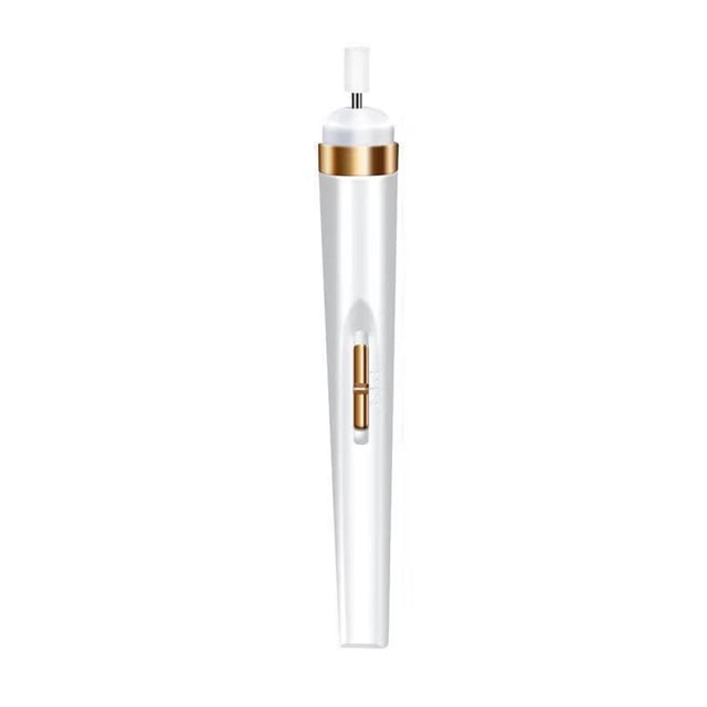 Minnieouse Taladro eléctrico para uñas, portátil, recargable, 2 engranajes, de repuesto, molinillo para manicura y pedicura, pluma Cuidado de uñas Blanco