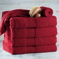thumbnail image 2 of Clara Clark Bath Towels Set, 100% Cotton Luxury Softness 6 Pc Set, Red, 2 of 7