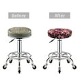 thumbnail image 5 of Xecao's Rose Flowers Print Stool Covers offer stylish, washable protection for PU round bar stools, perfect for home or commercial use., 5 of 7