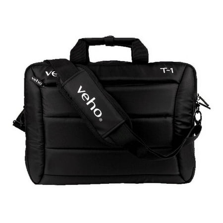 UPC: 0040232615047 | Veho T-1 Carrying Case (Messenger) for 15.6 Notebook – Black – Shoulder Strap Handle – 11.8 Height x 15.7 Width x 2.6 Depth