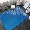 thumbnail image 3 of Shaggy Area Rug, Blue Christmas With Snowflakes Rugs for Living Room Bedroom Non Slip Door Mat Indoor Carpet Machine Washable Nursery Home Decor Floor Mats for Entryway 60x39in, 3 of 5