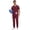 Burgundy, variant on Scrubs for Men Set – V-Neck Top & Straight Leg Pants Stretch Nursing Uniform Set with Adjustable Waistband and Multiple Pockets, 10 Colors