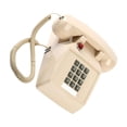 thumbnail image 3 of relayinert Corded Landline Desktop Phone Vintage With Red Indicator Large Button Easy To Operate In Office Telephone Metal Base Beige 13x22.2x11.5cm, 3 of 6