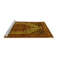 thumbnail image 2 of Ahgly Company Machine Washable Indoor Square Persian Yellow Traditional Area Rugs, 6' Square, 2 of 4