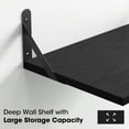 thumbnail image 4 of Projector Shelf, Black Projector Wall Mount Floating Shelf, Projector Stand, Projector Rack Holder, Projector Mount with Cable Ties-2pcs, 4 of 7