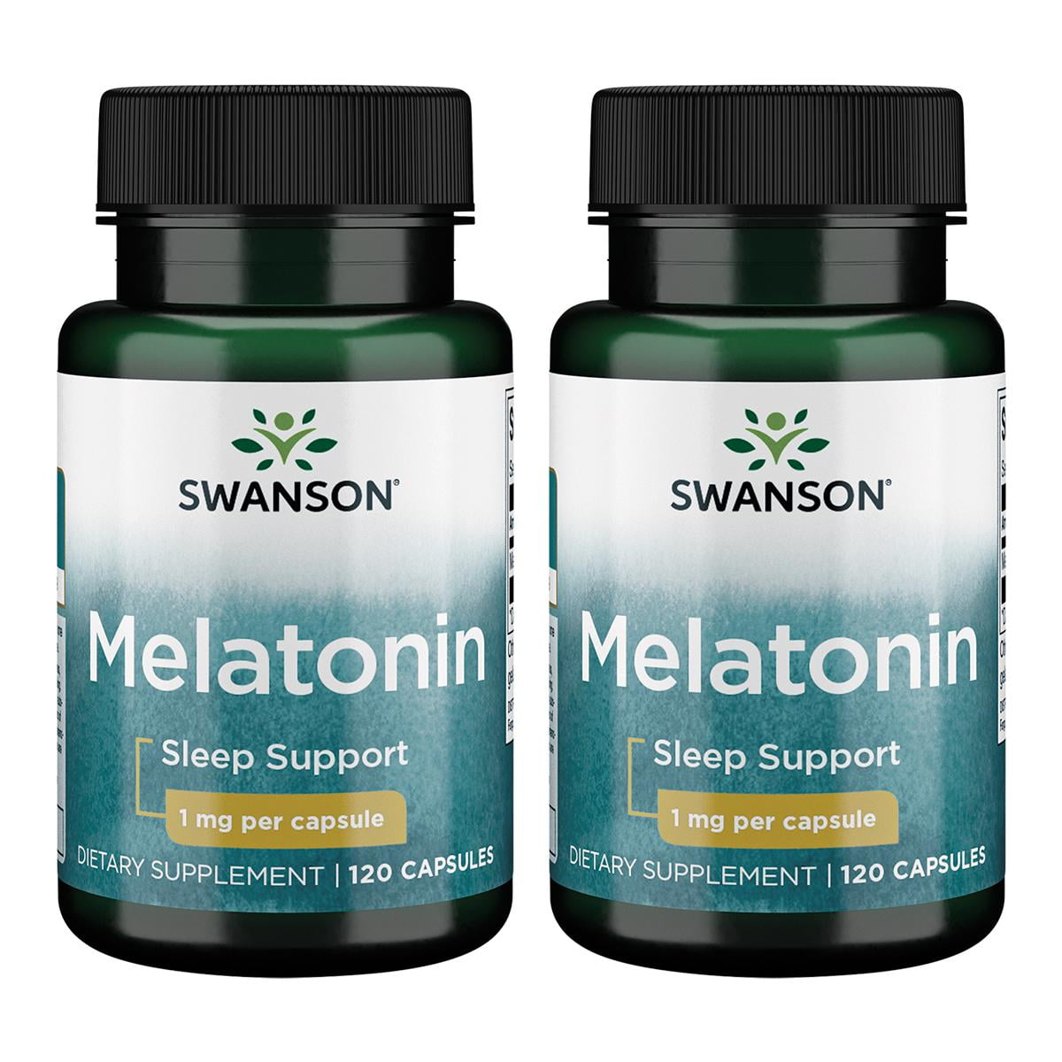 Swanson Melatonin 1 mg 120 Caps 2 Pack