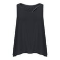 thumbnail image 5 of Wyobmus Womens Cross Backless Tank Tops Casual Sleeveless Open Back Tops Solid Color Cute Round Neck Flowy Shirts Black, 5 of 7