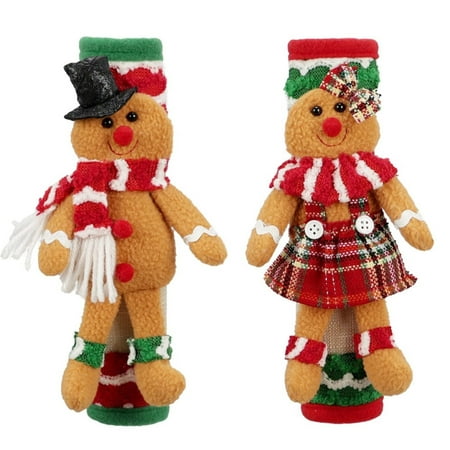 

FensXil 2Pcs Christmas Refrigerator Handle Man Christmas Cabinet Handle Decorative Kitchen Appliances Gloves For Fridge Microwave Dishwasher Oven Mitts