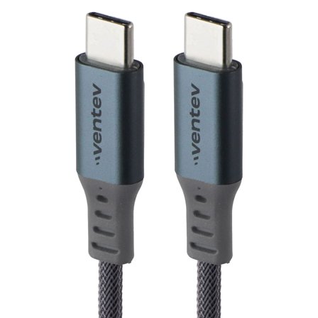 Ventev ChargeSync Alloy USB-C to USB-C Cable 4ft Steel Charge/Sync Cables