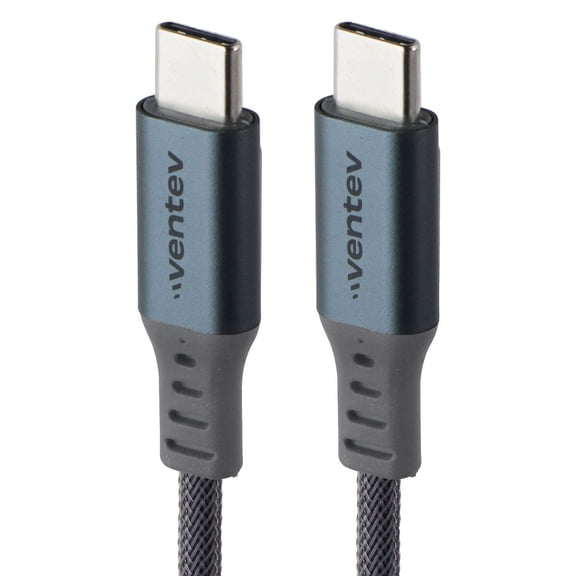 Ventev ChargeSync Alloy USB-C to USB-C Cable 4ft Steel Charge/Sync Cables