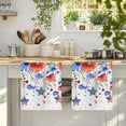 thumbnail image 4 of 4th of July Kitchen Towels Set of 4, Red Blue Floral Independence Day Stars Butterflies Absorbent Dish Towels for Kitchen, Microfiber Hand Towel, Quick Drying Tea Towel Decorative Dishcloths, 4 of 7