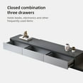 thumbnail image 5 of Extendable 118" Modern TV Stand with 3 Spacious Drawers, Adjustable Length Media Console for Living Room Light Gray/Dark Gray, 5 of 5