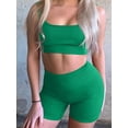 thumbnail image 2 of Conjuntos de Yoga acanalados sin costuras para mujer, Top deportivo con sujetador, pantalones cortos de realce de cadera, conjuntos de moda para entrenamiento, ropa deportiva para gimnasio y Fitness,, 2 of 5