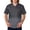 Black_006, variant on Domuza Scrubs for Men Top Tie-Dye Gradient V Neck Short Sleeve Nurse Uniform Plus Size Soft Comfy Medical Workwear with 3 Pockets Black XL