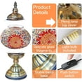 thumbnail image 4 of Bohemian Stained Glass Table Lamp, Turkish Mosaic Shade, Ideal for Desk Decor, Living Room, Bedroom - Perfect Gift, 4 of 7