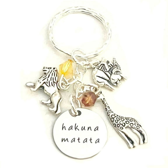 Hanalea Island Jewelry Co. Hakuna Matata Lion King Inspired Silver Keychain Accessories
