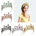 thumbnail image 4 of FENOHREFE Bridal Rhinestones Crowns Princesses Crowns Headbands Wedding Crystal Headwear for Birthdays and Holidays, 4 of 7