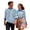 A-Blue1372, variant on XIAONU Long Sleeve Tees For Couples Striped Pattern Tops Lightweight Casual Outing Shirts
